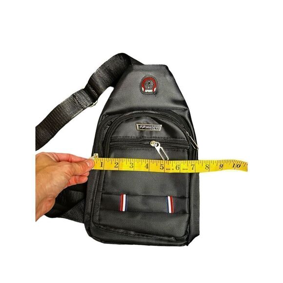 JinPing sports black Crossbody Chest Crossbody Bag Chest Crossbody NWOT Bag Ches - Picture 5 of 12